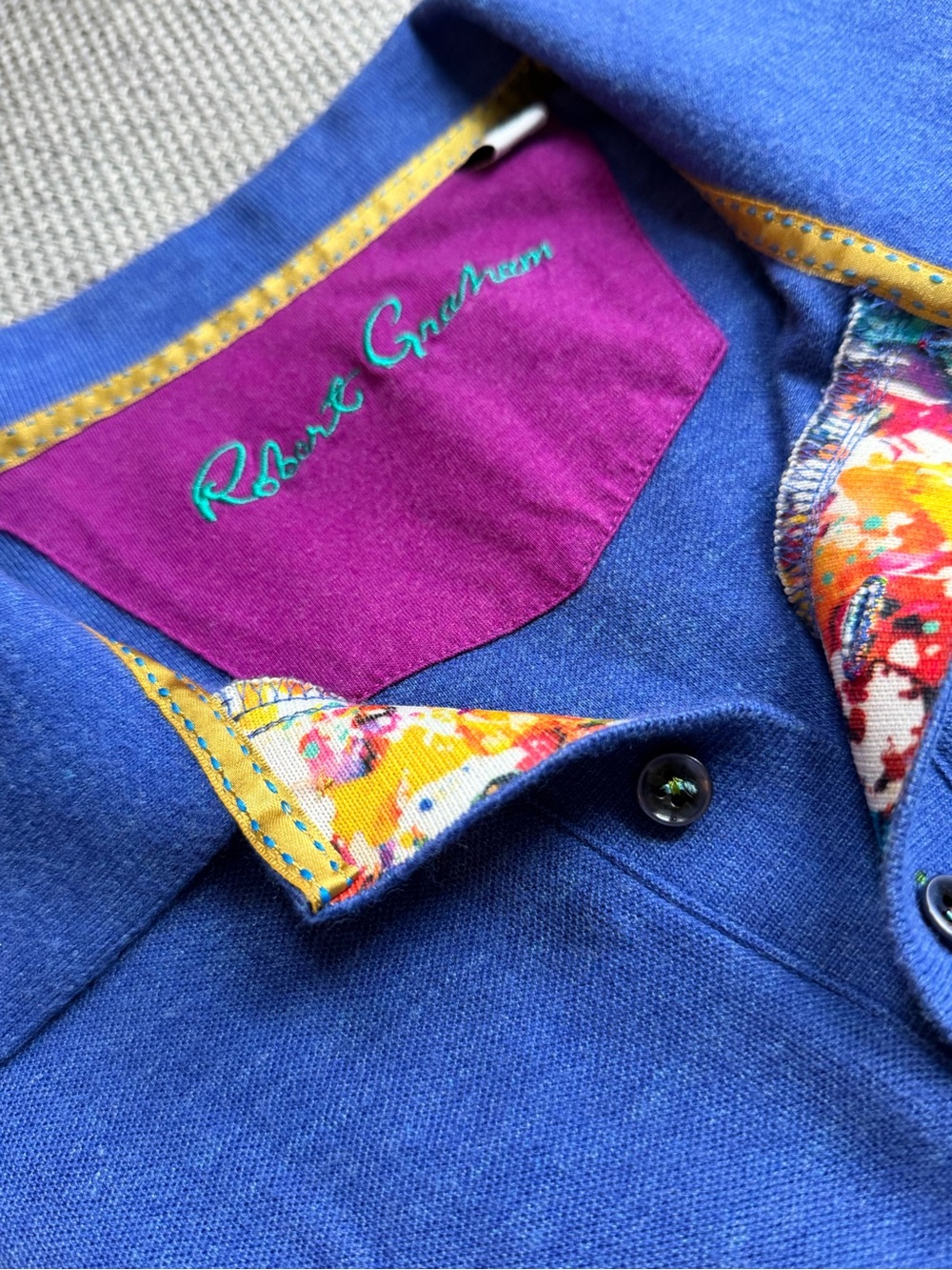 Robert Graham Blue Polo - Medium